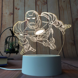 3D Optical Illusion Desk Lamp Unique Night Light for Home Decor-Home & Garden-Prime4Choice.com-US Plug-Iron Man-Prime4Choice.com