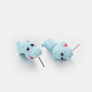 Cartoon Animal Clay Stud Earring-Beauty & Fashion-prime4choice.com-Hippo-Prime4Choice.com
