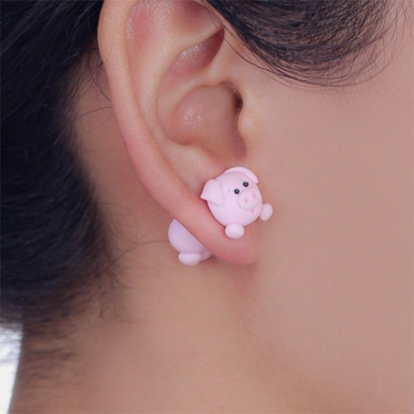 Cartoon Animal Clay Stud Earring-Beauty & Fashion-prime4choice.com-Pig-Prime4Choice.com
