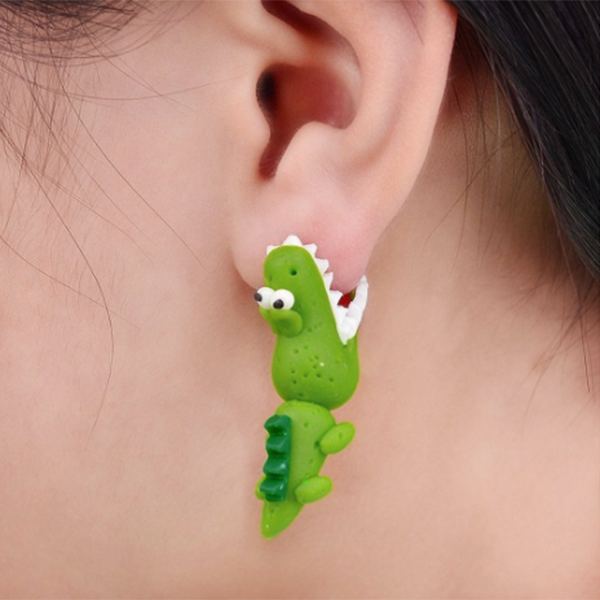 Cartoon Animal Clay Stud Earring-Beauty & Fashion-prime4choice.com-Crocodile-Prime4Choice.com