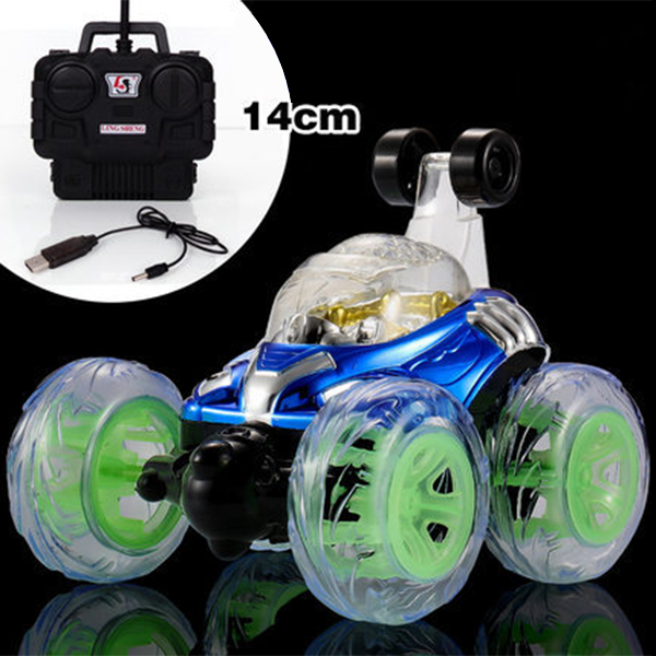 Glowing Stunt RC Car Rotate Remote-Toys-Prime4Choice.com-Blue-14CM-Prime4Choice.com