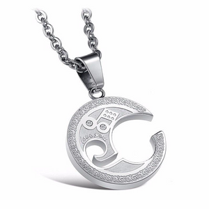 Lovers Puzzle Note Silver Necklace-Beauty & Fashion-Prime4Choice.com-Prime4Choice.com