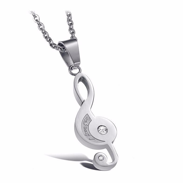 Lovers Puzzle Note Silver Necklace-Beauty & Fashion-Prime4Choice.com-Prime4Choice.com