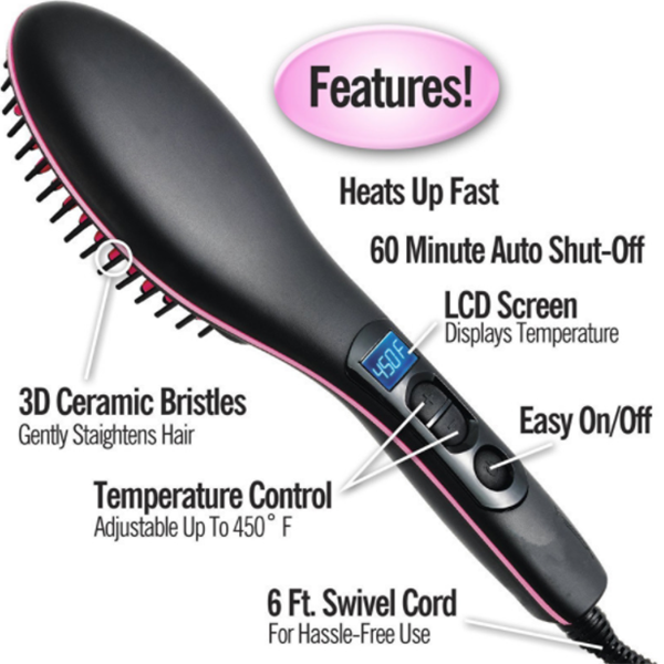 Hair Straightening Ceramic Brush-Beauty & Fashion-Prime4Choice.com-Prime4Choice.com