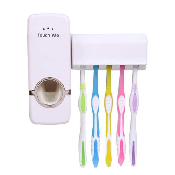 Automatic Toothpaste Dispenser & 5 Toothbrush Holder-Home & Garden-Prime4Choice.com-Prime4Choice.com