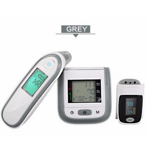 Blood Pressure Monitor Infrared Ear Thermometer Health Pack-Health Care-Prime4Choice.com-Grey-1 Bundle (Oximeter+BP Monitor+Thermometer)-Prime4Choice.com