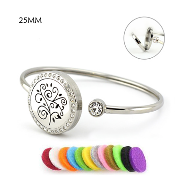 Sprout Aromatherapy Bangle Bracelet 25MM-Beauty & Fashion-Prime4Choice.com-Prime4Choice.com