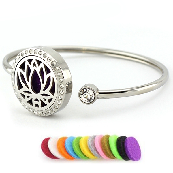 Lotus Aromatherapy Bangle Bracelet-Beauty & Fashion-Prime4Choice.com-Prime4Choice.com