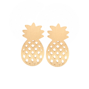 Cute Pineapple Stud Earrings-Earrings-Prime4Choice.com-Gold-Prime4Choice.com