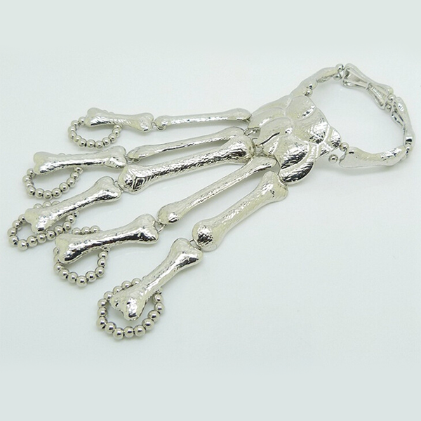 Skeleton Hand Metal Bracelet-Bracelets-prime4choice.com-Silver-Prime4Choice.com