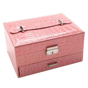 Crocodile Pattern Jewelry Box-Jewelry Box-Prime4Choice.com-Pink-Square-Prime4Choice.com
