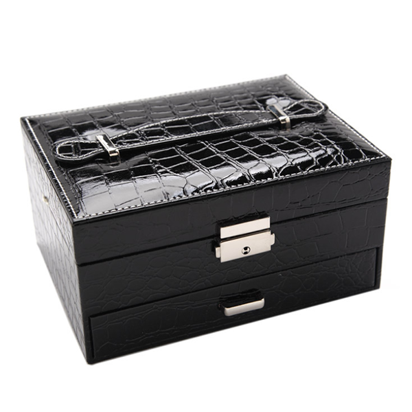 Crocodile Pattern Jewelry Box-Jewelry Box-Prime4Choice.com-Black-Square-Prime4Choice.com