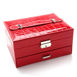 Crocodile Pattern Jewelry Box-Jewelry Box-Prime4Choice.com-Red-Square-Prime4Choice.com
