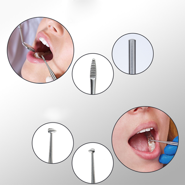 8PCS Floss Stainless Steel Dental Pick Tool Set