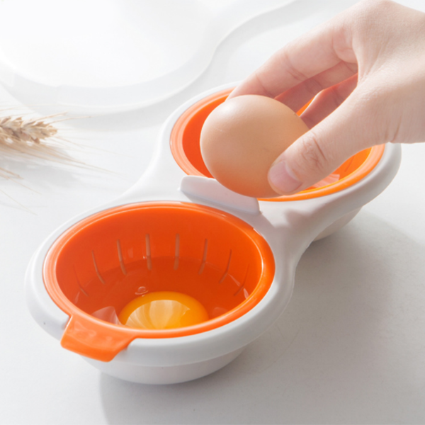 Double Egg Poacher Microwave Steamer