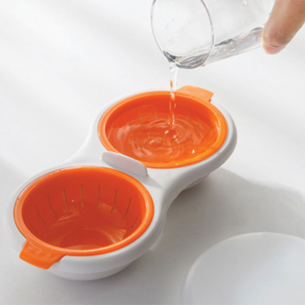 Double Egg Poacher Microwave Steamer