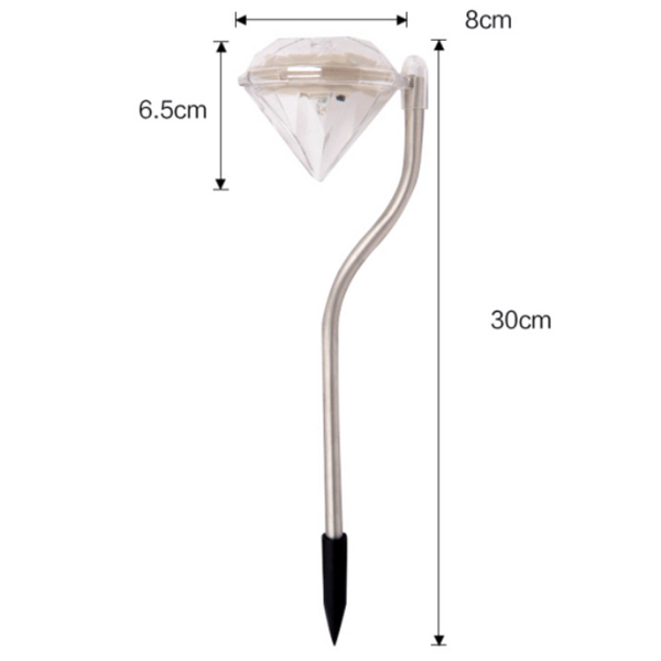 Diamond LED Solar Garden Lamp