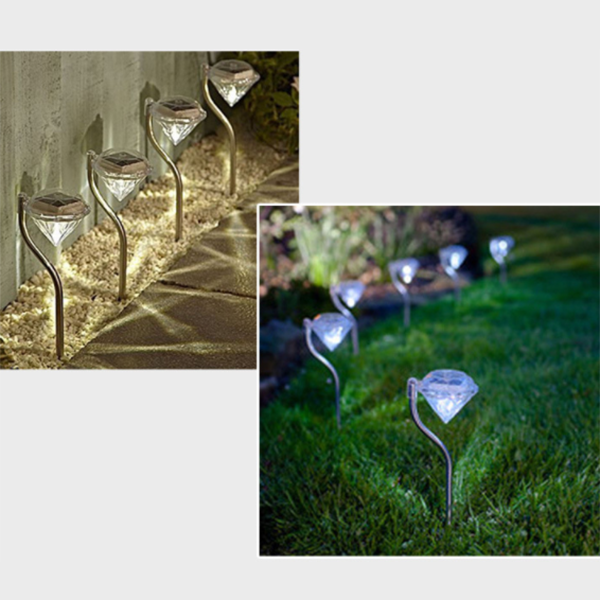 Diamond LED Solar Garden Lamp