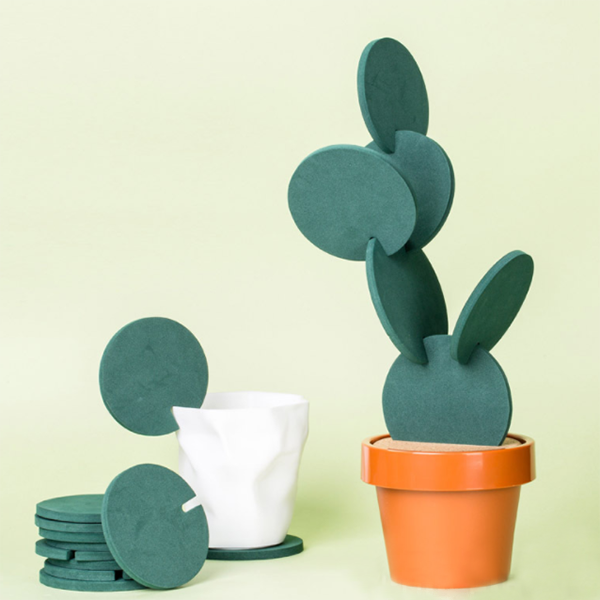 Cactus Coasters Cup Flower Pot Set