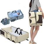 3-in-1 Portable Baby Diaper Bag Travel Bassinet