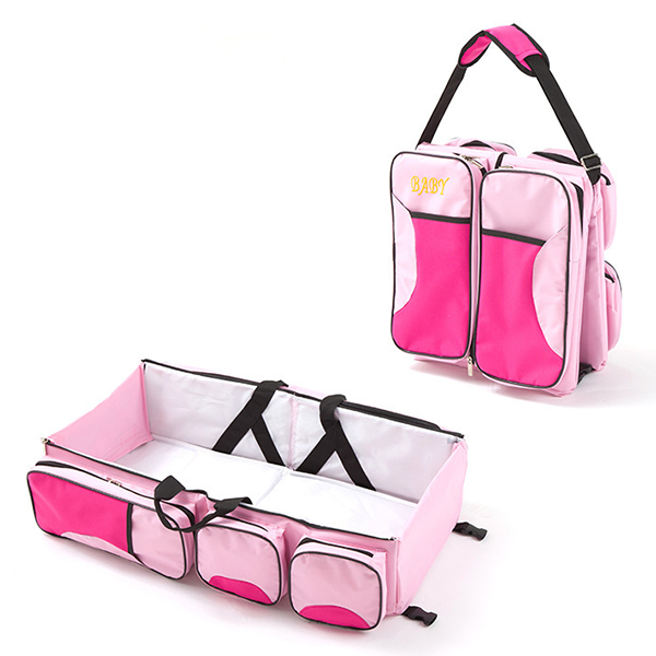 3-in-1 Portable Baby Diaper Bag Travel Bassinet