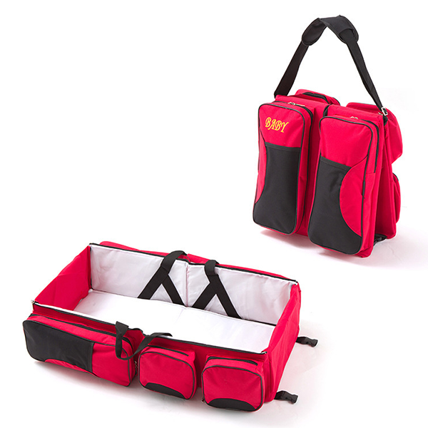 3-in-1 Portable Baby Diaper Bag Travel Bassinet