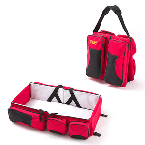 3-in-1 Portable Baby Diaper Bag Travel Bassinet