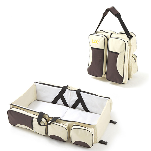 3-in-1 Portable Baby Diaper Bag Travel Bassinet