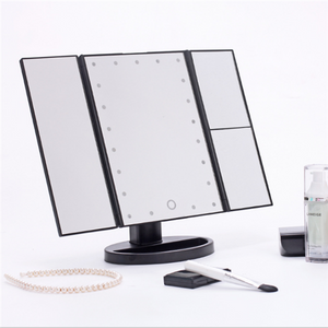 Folding Touch screen 3 panels LED Make up Mirror