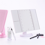 Folding Touch screen 3 panels LED Make up Mirror