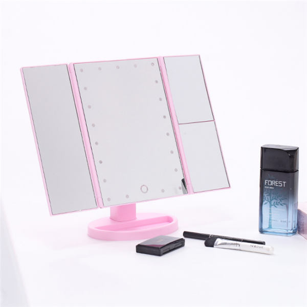 Folding Touch screen 3 panels LED Make up Mirror