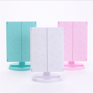Folding Touch screen 3 panels LED Make up Mirror