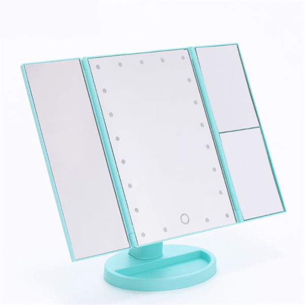 Folding Touch screen 3 panels LED Make up Mirror