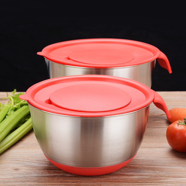 Silicon Rubber Handle Stainless Steel Bowl with Grater