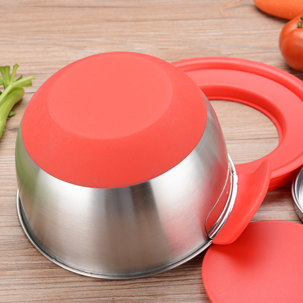 Silicon Rubber Handle Stainless Steel Bowl with Grater
