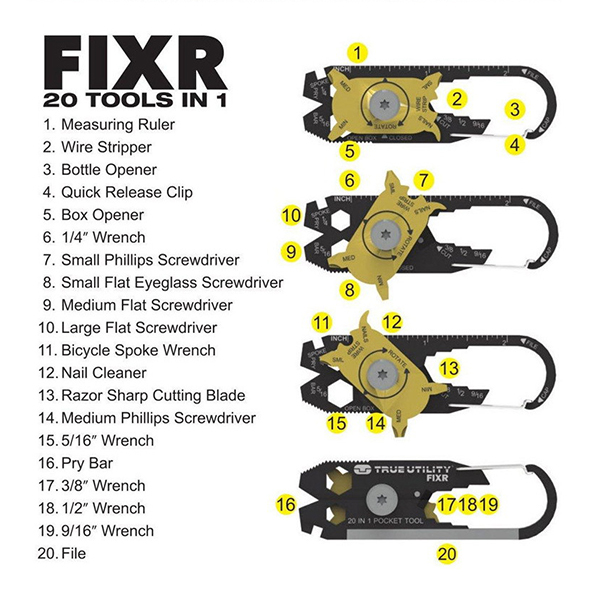 20 in 1 EDC Stainless Steel Screwdriver Wrench-Home Tools-Prime4Choice.com-Prime4Choice.com