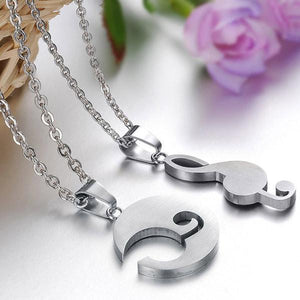 Lovers Puzzle Note Silver Necklace-Beauty & Fashion-Prime4Choice.com-Prime4Choice.com