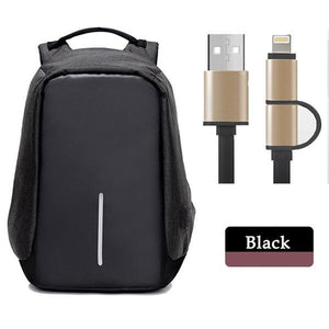Multifunctional Anti-theft Backpack-bags-2UBEST.COM-Black Backpack+Black USB Cable-