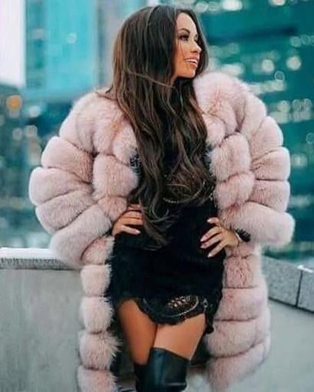 Fashion And Warm Fur Coat