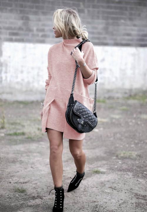 Above Knee Sheath Dress With Pockets For FW2018