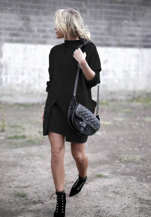 Above Knee Sheath Dress With Pockets For FW2018
