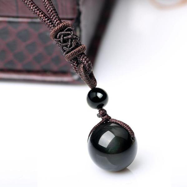 Black Obsidian Rainbow Eye Beads Natural Stone Pendant-Beauty & Fashion-Prime4Choice.com-Prime4Choice.com