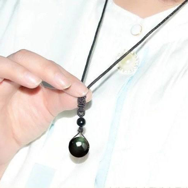 Black Obsidian Rainbow Eye Beads Natural Stone Pendant-Beauty & Fashion-Prime4Choice.com-Prime4Choice.com
