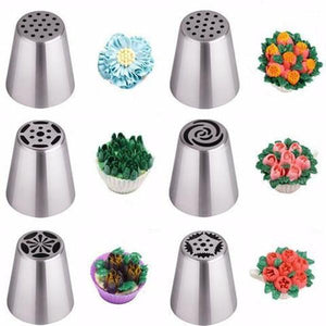 Cake & Cookie Decorating Flower Nozzles-Kitchen Utensils & Gadgets-Prime4Choice.com-Prime4Choice.com