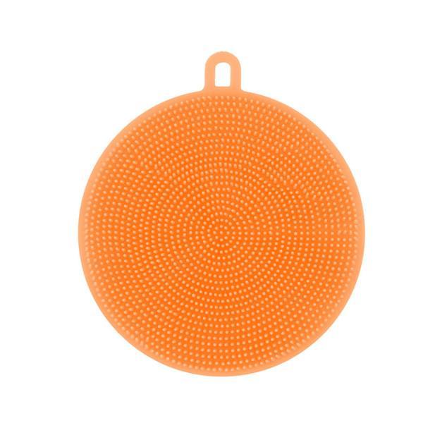 Round Silicone Dish Washing Sponge-Kitchen Cleaners-Prime4Choice.com-Orange-Prime4Choice.com