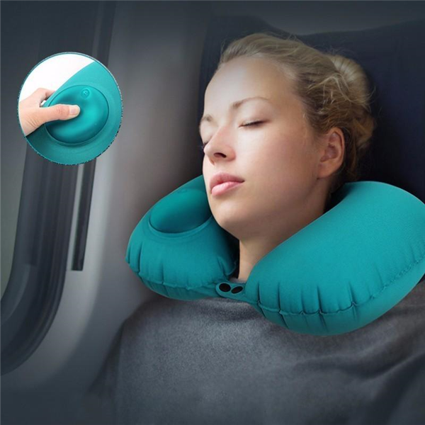 Hand-Press Inflatable Neck Pillow