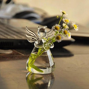 Beautiful Guardian Angel Glass Flower Vase-Glass Vases-prime4choice.com-Prime4Choice.com