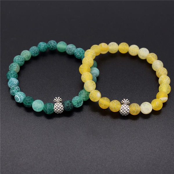 Pineapple Charm Lucky Color Beads Bracelets-Bracelets-Prime4Choice.com-Green&Yellow-Prime4Choice.com