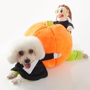 Pet Dog Cat Carrying Pumpkin Halloween Party Fancy Costume Jacket Apparel