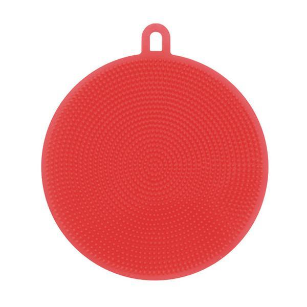 Round Silicone Dish Washing Sponge-Kitchen Cleaners-Prime4Choice.com-Red-Prime4Choice.com